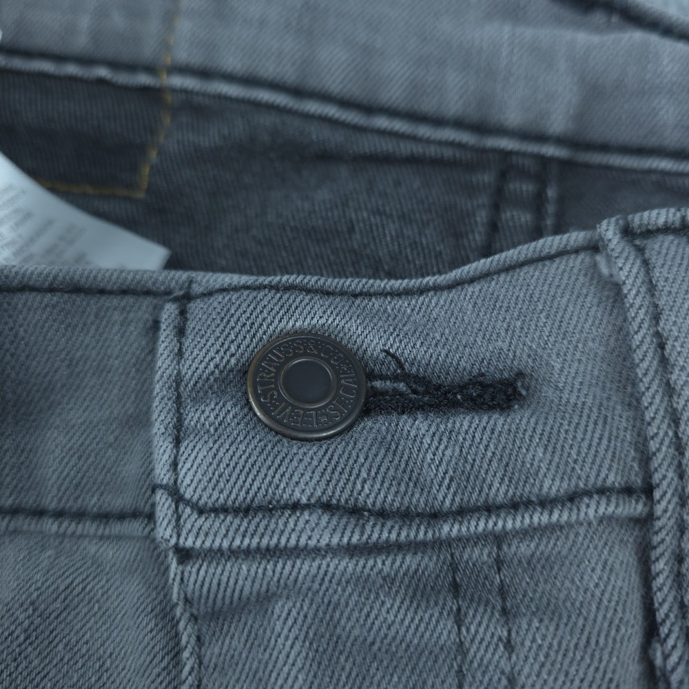 Levis 511 Jeans Mens 29x30 Gray Slim Tapered Charcoal Wash Denim Tag 29x32 - Picture 4 of 14